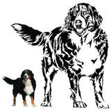 Customizable adhesive decal featuring a hand-drawn illustration of a dog with a smaller photo of the pet beside it.