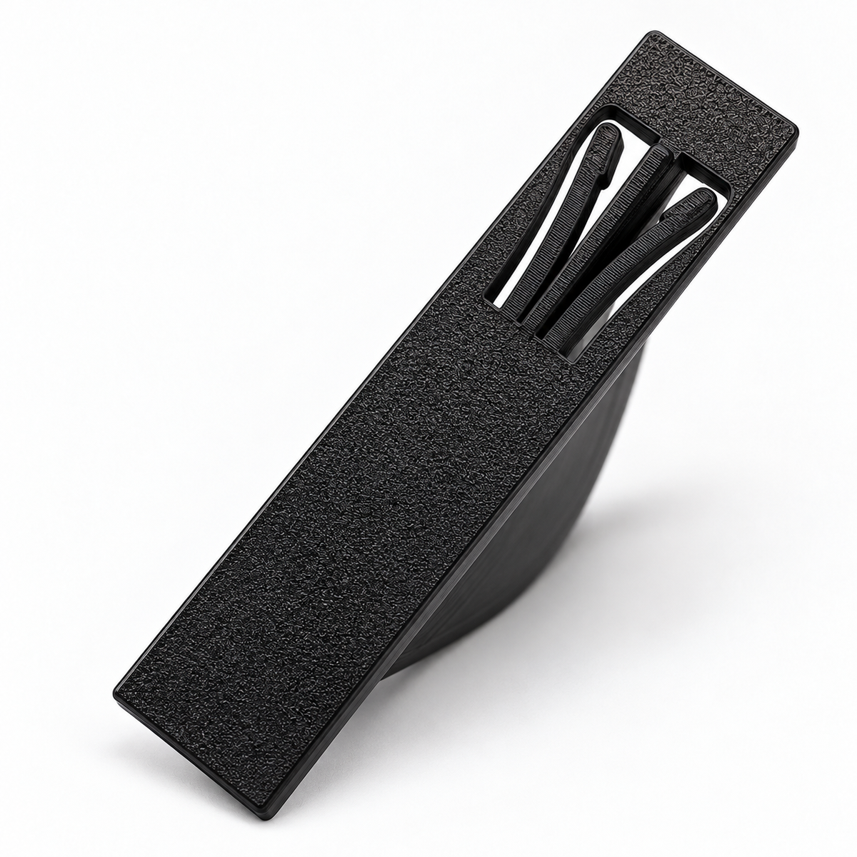 Studio visualization of the replacement SUP fin mounting base and two flexible locking tabs