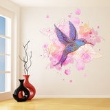 Hummingbird Wall Vinyl Sticker - Colibri Art Decor Humming Bird Cute Colorful Home Decal Gift.