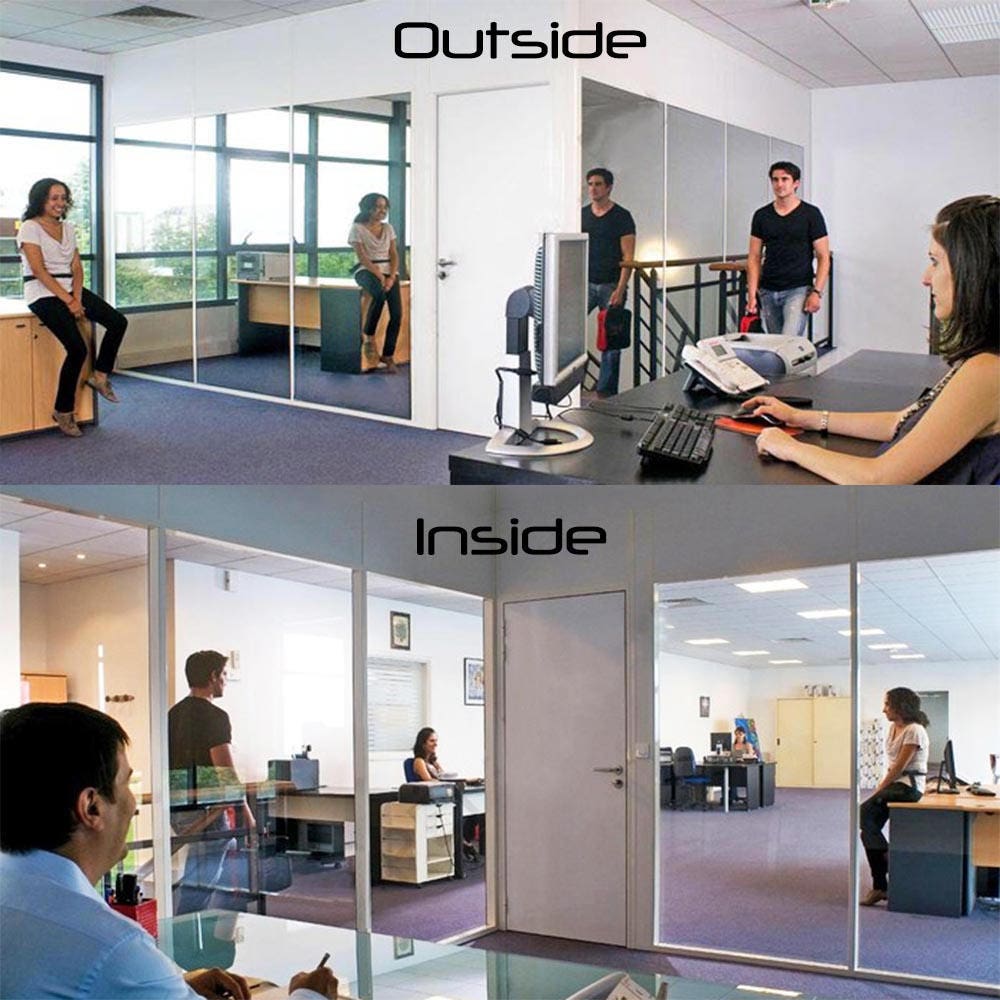 Alternate product view of Mirror Privacy Film Window Decal.