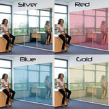 Mirror Privacy Film Window Decal - Compact One Way Vinyl Bathroom Decor Foil Sticker.