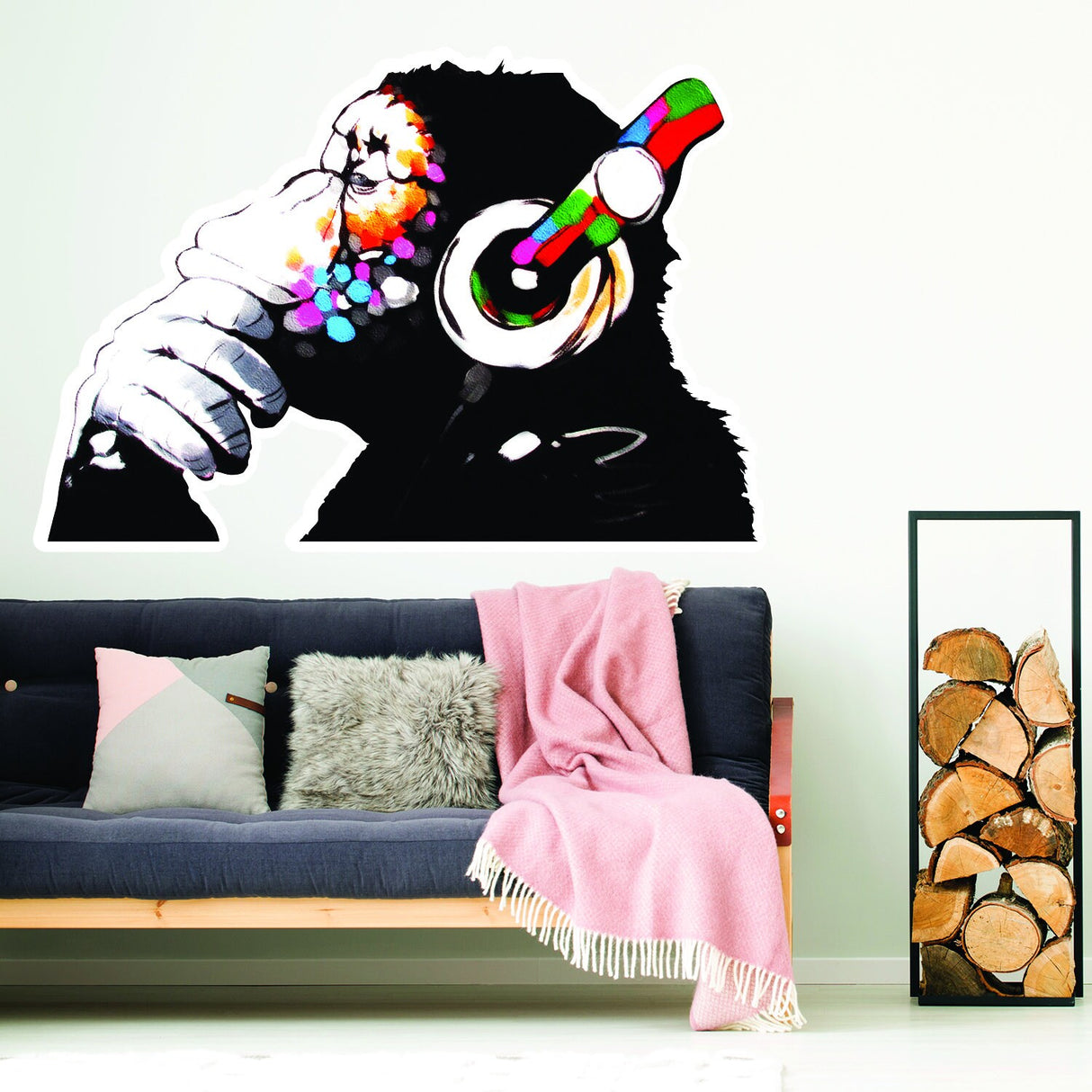 Alternate gallery view of Artist Thinking Monkey Sticker.