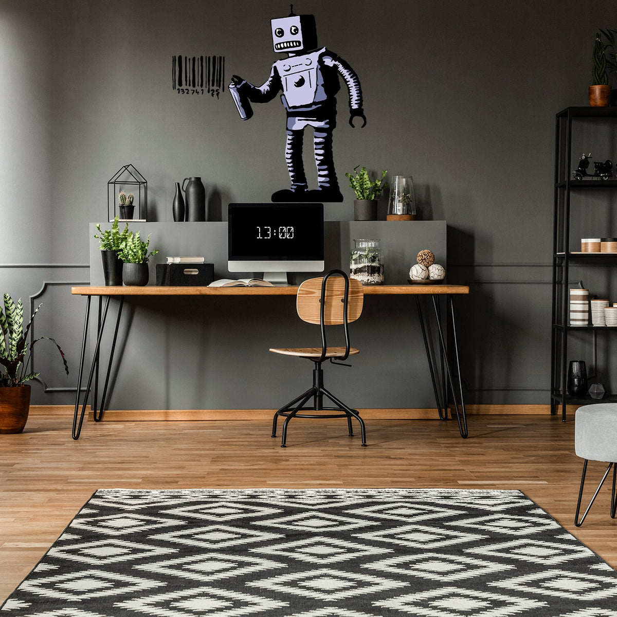 Additional product view of Robot Graffiti Wall Decal.