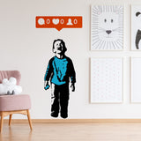 Alternate gallery view of Artist Crying Boy Wall Sticker.