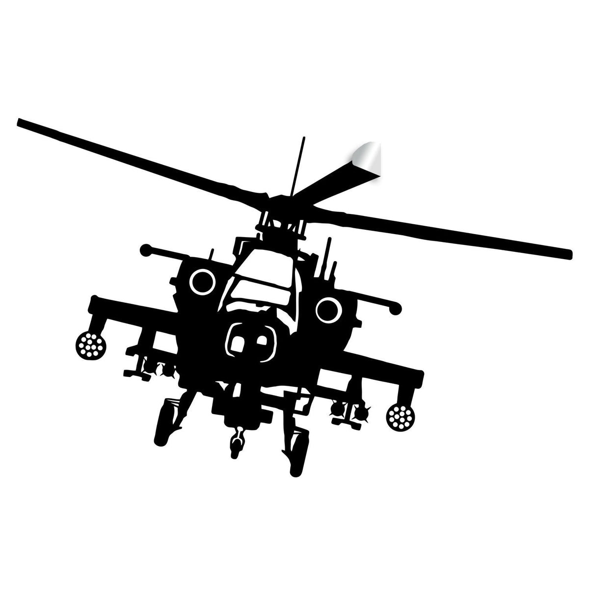 Helicopter Wall Sticker - Art Copter Vinyl Decal.