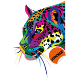 Wild Jaguar Wall Sticker - Cat Animal Art Vinyl Black Panther Decal.