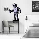 Product gallery view of Robot Graffiti Wall Decal.