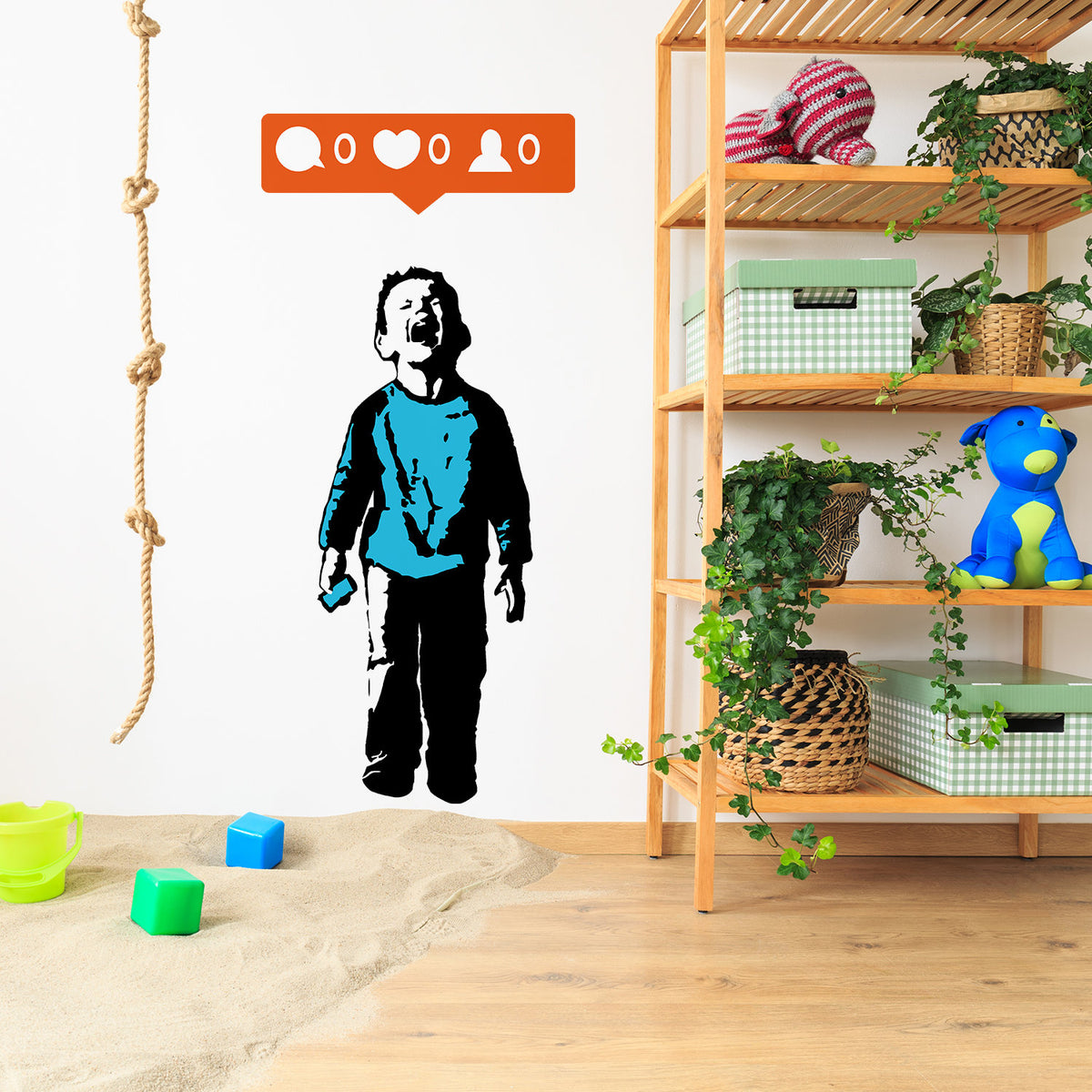 Additional product detail of Artist Crying Boy Wall Sticker.