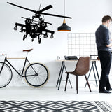 Product presentation view of Helicopter Wall Sticker.