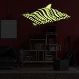 Additional product detail of Glow In Dark Artist Barcode Shark Wall Sticker.