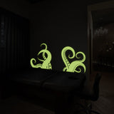 Alternate product presentation of Glow In Dark Octopus Tentacle Vinyl Wall Art Sticker.