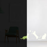 Alternate product presentation of Glow In Dark Big Cat Wall Sticker.