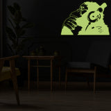 Product detail view of Artist Glowing Vinyl Wall Decal Monkey With Headphones.