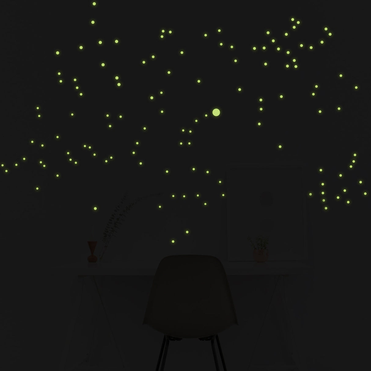 Product gallery view of Night Glowing Star Wall Stickers.