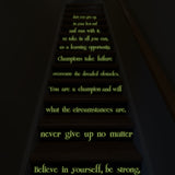 Пример размещения: Светящаяся наклейка Believe in Yourself для лестницы