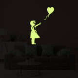 Alternate product presentation of Glow In The Dark Wall Vinyl Sticker Art.