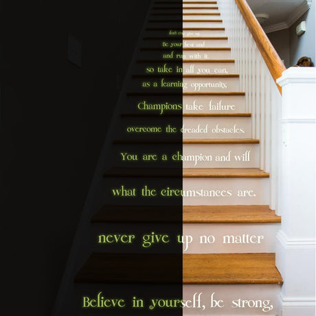 Светящаяся наклейка Believe in Yourself для лестницы