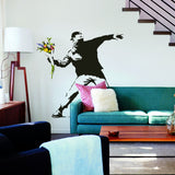 Alternate gallery view of Artist Flower Throw Wall Vinyl Sticker.