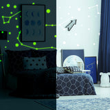 Product presentation view of 225x Glow In Dark Zodiac Star Wall Sticker.
