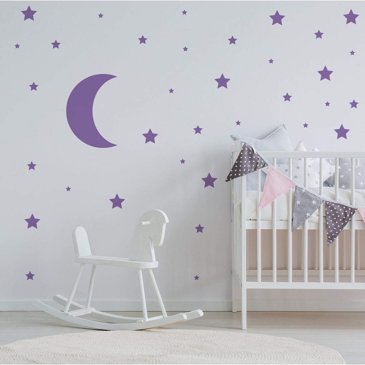 Additional product view of 116-Piece Moon and Star Wall Decal Set.