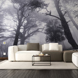 Product presentation view of Misty Forest Wall Mural.