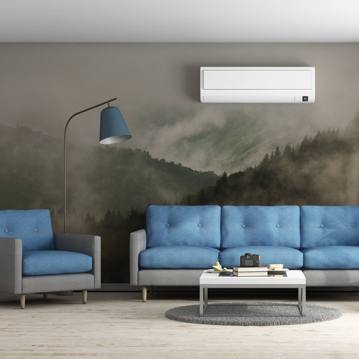 Alternate gallery view of Foggy Forest Wallpaper Sticker Mural.
