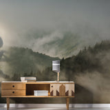 Product detail view of Foggy Forest Wallpaper Sticker Mural.