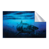 Ocean Shark Wallpaper Art Decal - Underwater 3d Decor Wall Paper Removable Sticker.