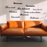 Welcome Vinyl Wall Stickers - Front Door Sign Sticker Decal