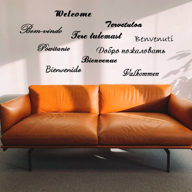 Welcome Vinyl Wall Stickers - Front Door Sign Sticker Decal