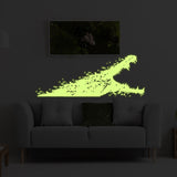 Alternate product presentation of Glow In Dark Aligator Wall Sticker.