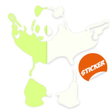 Glow-in-the-dark panda wall sticker shown in an alternate product view.