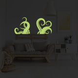 Additional product view of Glow In Dark Octopus Tentacle Vinyl Wall Art Sticker.