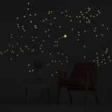 Additional product presentation of Night Glowing Star Wall Stickers.