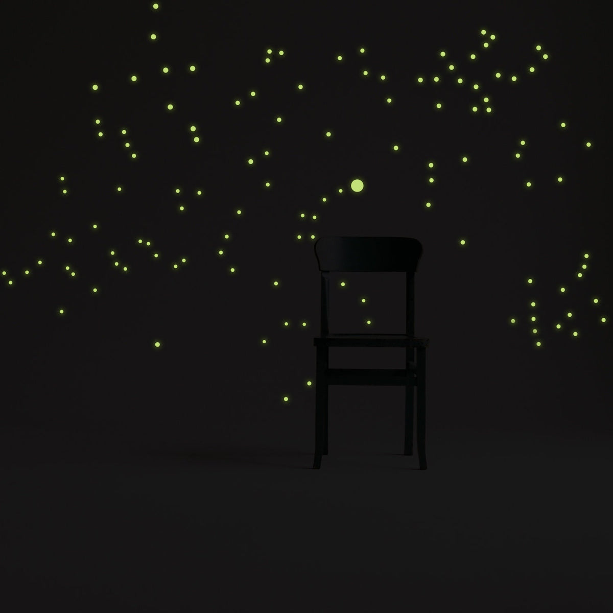 Product presentation view of Night Glowing Star Wall Stickers.