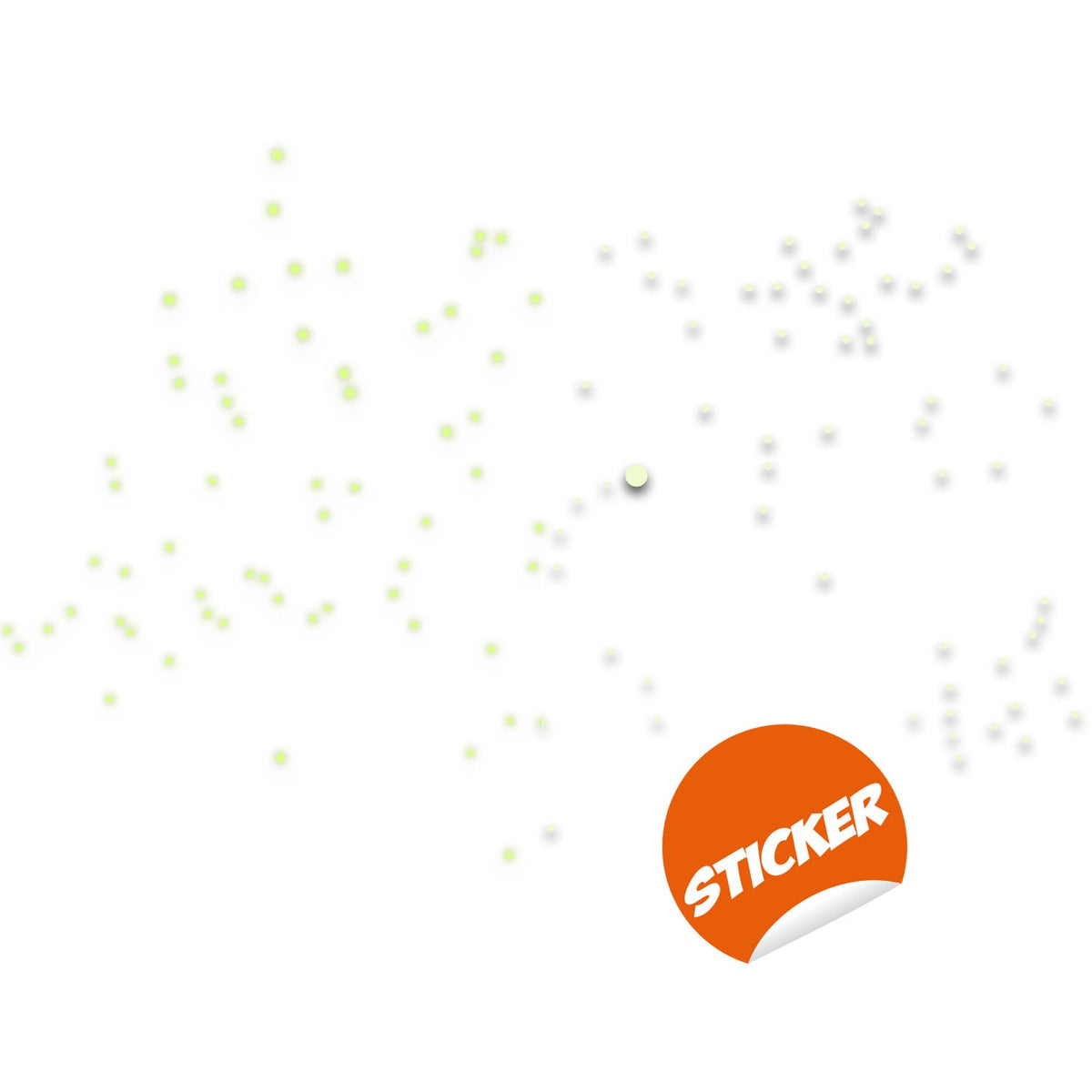 Alternate product view of Night Glowing Star Wall Stickers.