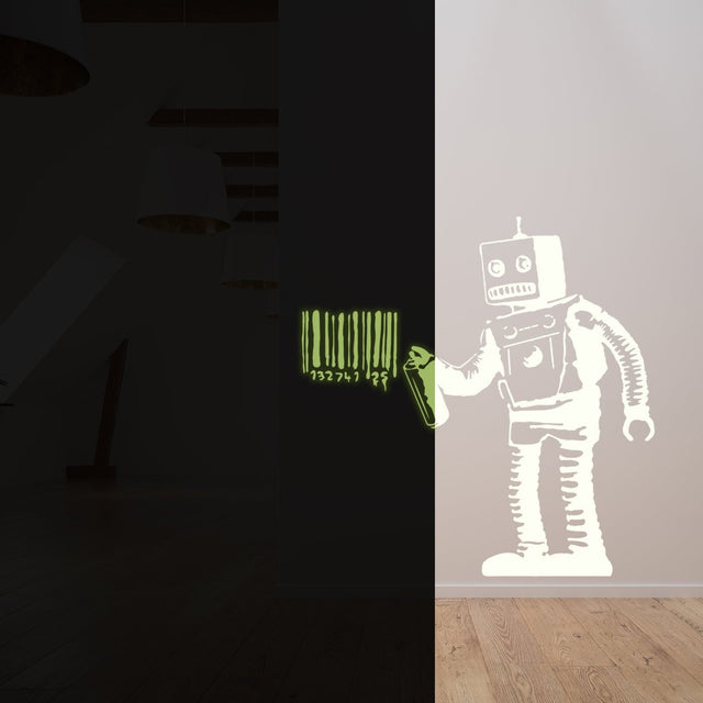 Glow In The Dark Wall Vinyl Sticker Art - Luminescent Neon Night Glowing Light Decal Kid Room Stick