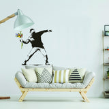 Additional product detail of Artist Flower Throw Wall Vinyl Sticker.