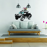 Alternate product presentation of Artist Armoured Car Wall Art Sticker.