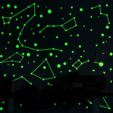 225x Glow In Dark Zodiac Star Wall Sticker - Nursery Ceiling Glowing Vinyl Luminous Decor Decal.