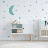 Alternate product presentation of 116-Piece Moon and Star Wall Decal Set.