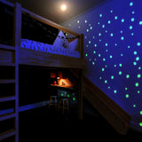 Product gallery view of 257x Glow In The Dark Circle Stars Wall Stickers.