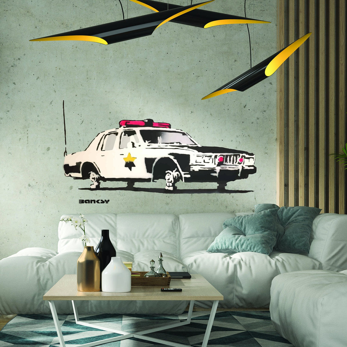Alternate gallery view of Police Car Wall Vinyl Sticker.