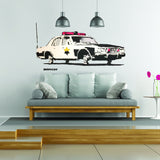 Alternate product presentation of Police Car Wall Vinyl Sticker.
