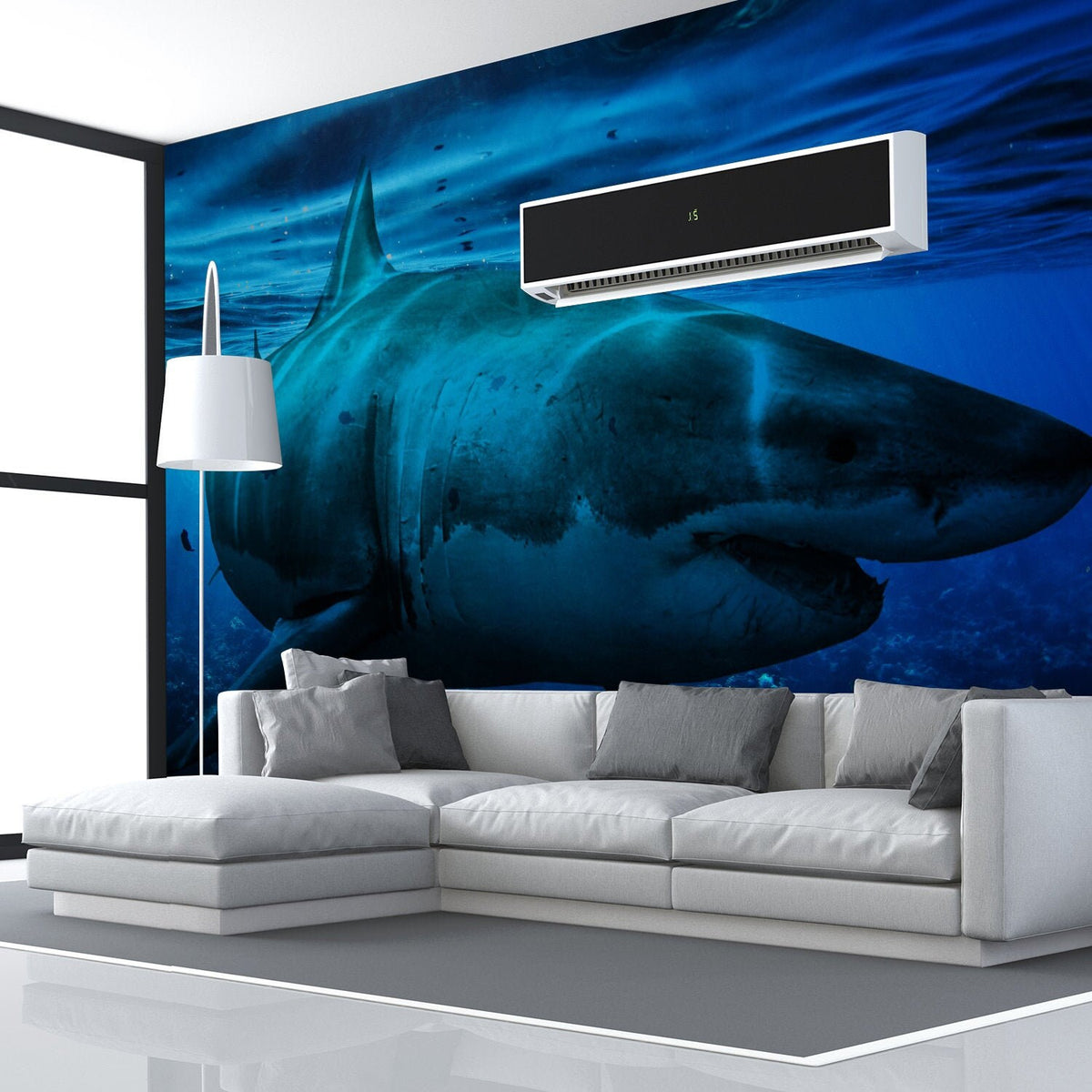 Additional product detail of Ocean Shark Wallpaper Art Decal.