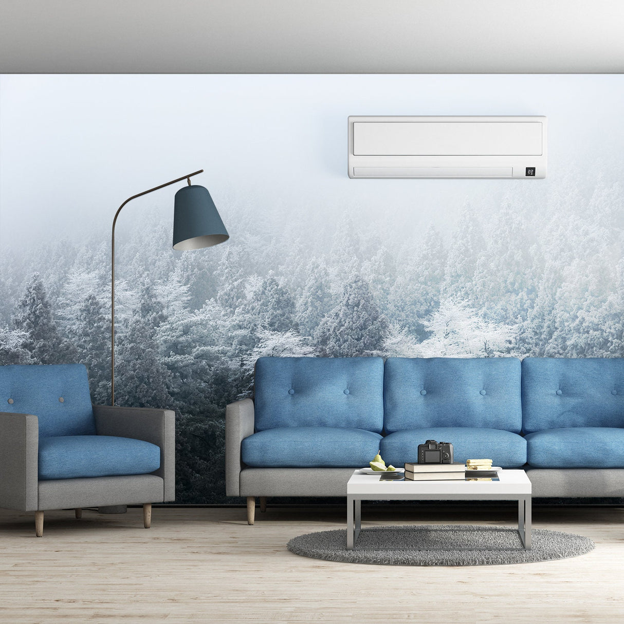 Alternate gallery view of Foggy Forest Wallpaper Sticker Mural.