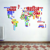 Additional product view of World Map Vinyl Wall Sticker.