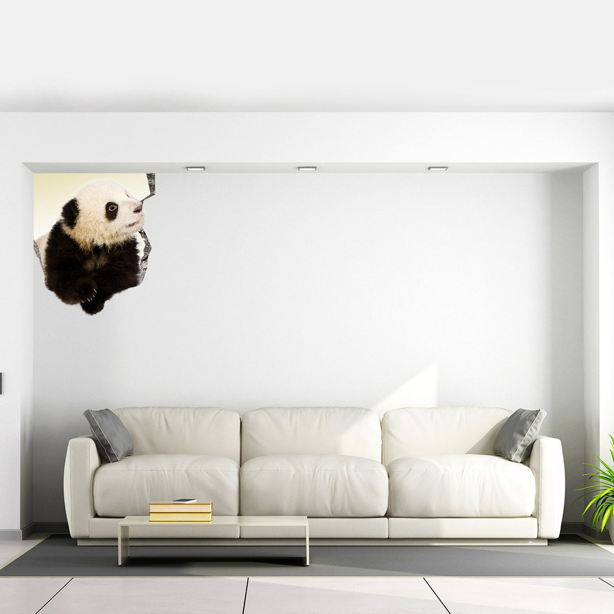 Additional product view of 3d Art Animal Hole In Wall Sticker.