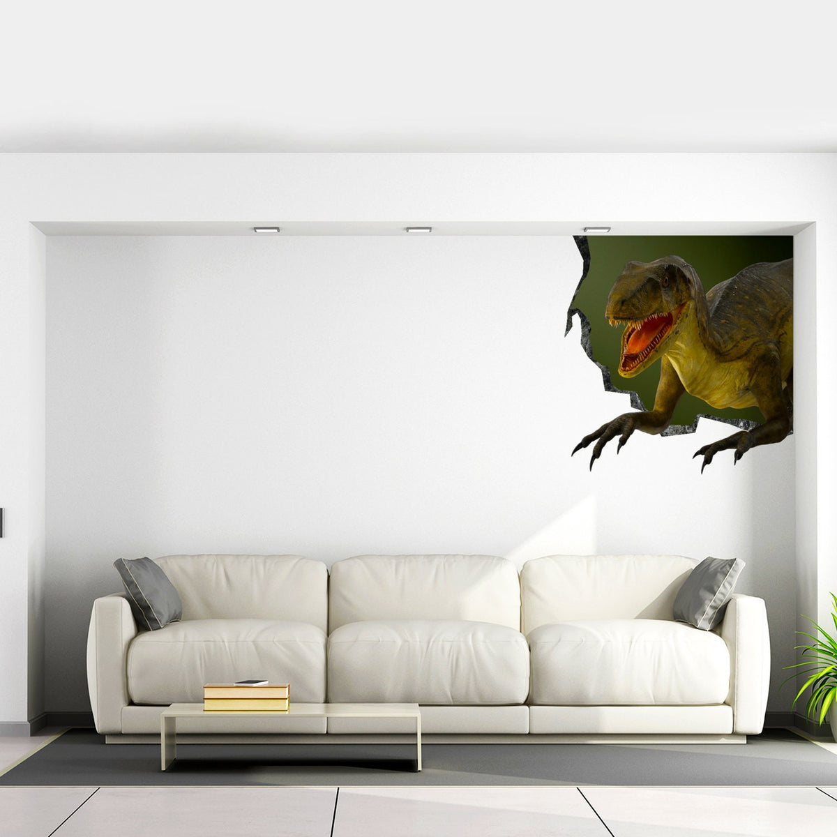 Additional product view of 3d Dinosaurus Art Animal Hole In Wall Sticker.