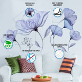 Alternate product view of Floral Wall Vinyl Sticker Mural.